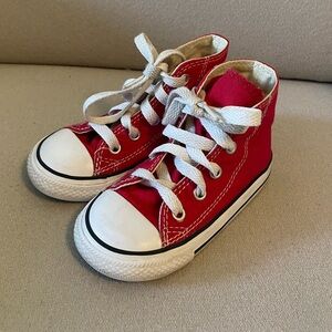 Converse Toddlers Red High Top Chuck Taylors